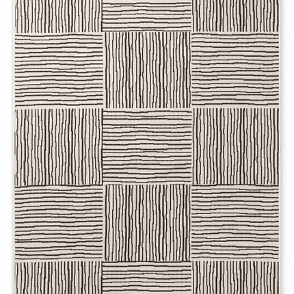 Vloerkleed Nightingale Rechthoekig - Zwart Wit