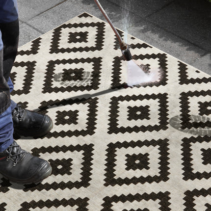 Vloerkleed Malta Rechthoekig - zwart, creme