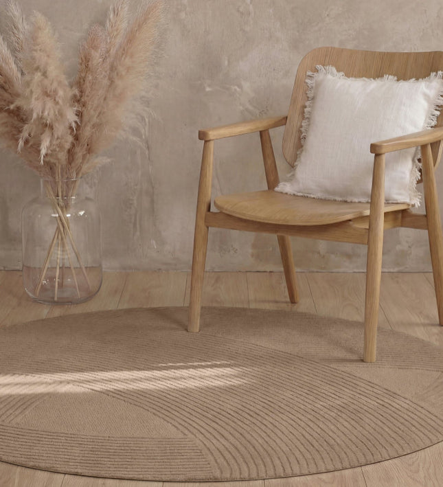 Vloerkleed Victoria Rond - Beige
