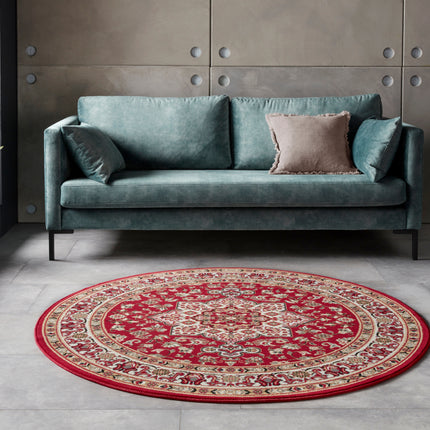 Vloerkleed Parun Tabriz Rond - rood