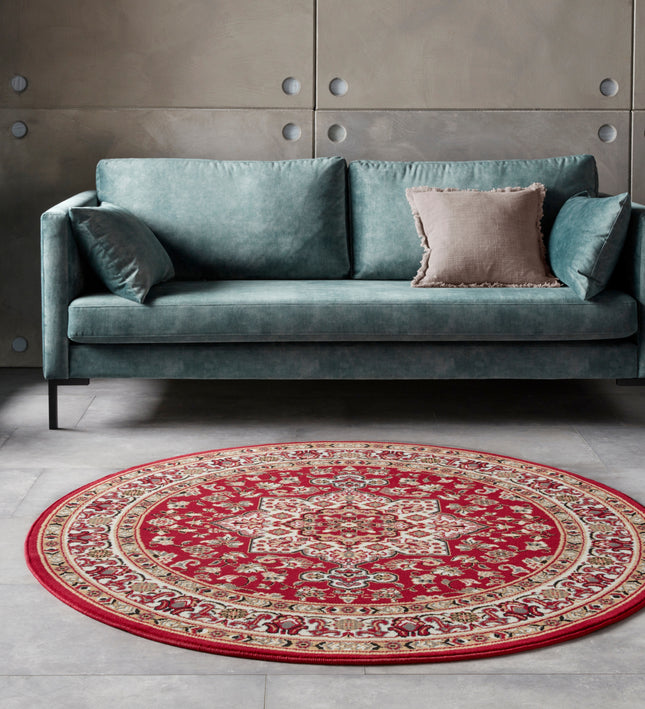 Vloerkleed Parun Tabriz Rond - rood