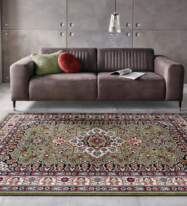 Vloerkleed Parun Tabriz Rechthoekig - groen