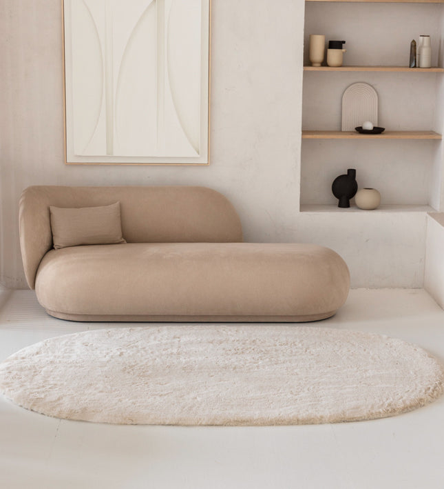 Vloerkleed Comfy Ovaal - Beige - 150x230 cm