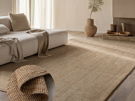 Handgeweven Jute Vloerkleed - Naturel