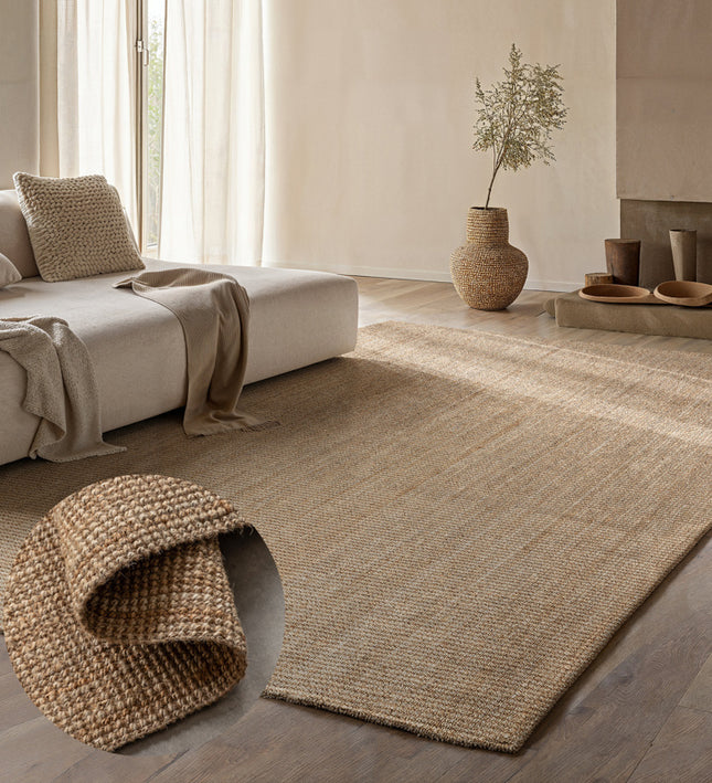 Handgeweven Jute Vloerkleed - Naturel