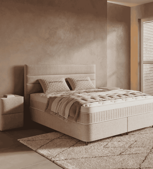 Boxspring met Opbergruimte - Horizon - Beige