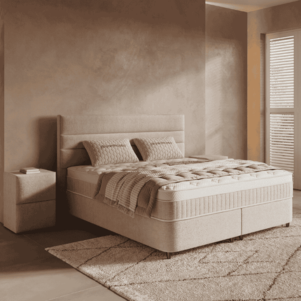 Boxspring met Opbergruimte - Horizon - Beige