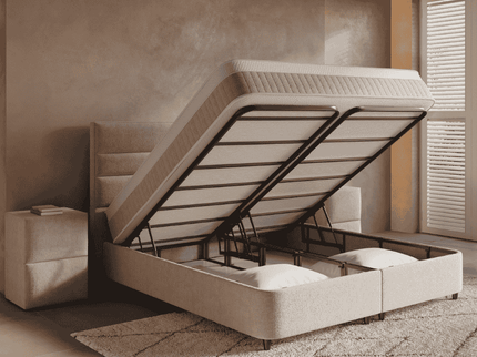 Boxspring met Opbergruimte - Horizon - Beige