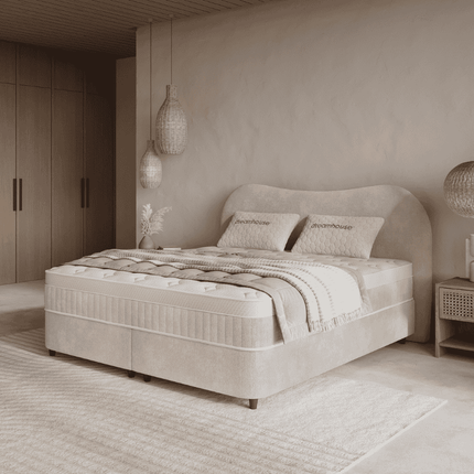 Boxspring met Opbergruimte - Arcus - Beige