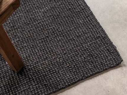 Handgeweven Jute Vloerkleed - Zwart