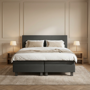 Boxspring Julia Relax in antraciet, sfeerbeeld klassieke slaapkamer