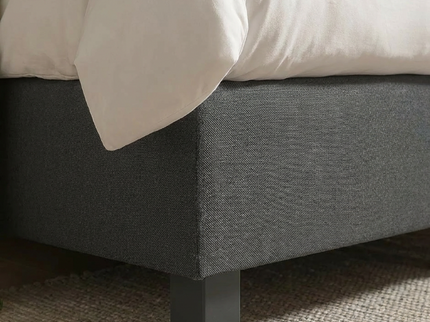 Boxspring Julia Relax in antraciet, detail van voetuiteinde