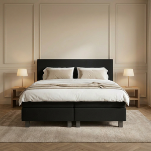 Boxspring Julia Relax in zwart, sfeerbeeld klassieke slaapkamer