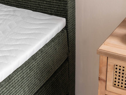 Boxspring Julia Rib - Olijfgroen - 180 x 200 cm
