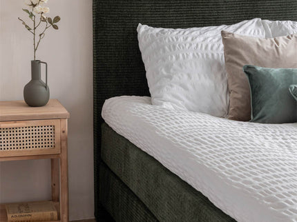 Boxspring Julia Rib - Olijfgroen - 180 x 200 cm