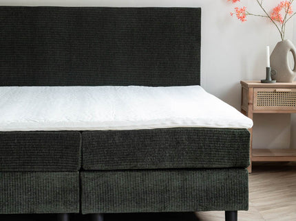 Boxspring Julia Rib - Olijfgroen - 180 x 200 cm