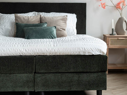 Boxspring Julia Rib - Olijfgroen - 180 x 200 cm