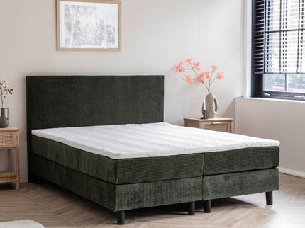 Boxspring Julia Rib - Olijfgroen - 180 x 200 cm