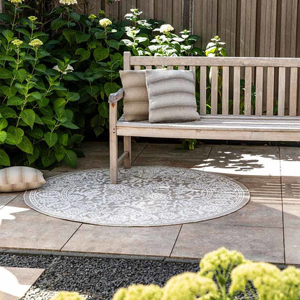 Buitenkleed Brunello Rond - Crème