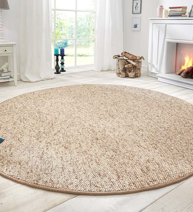 BT Wolly Vloerkleed Rond Wool - Beige