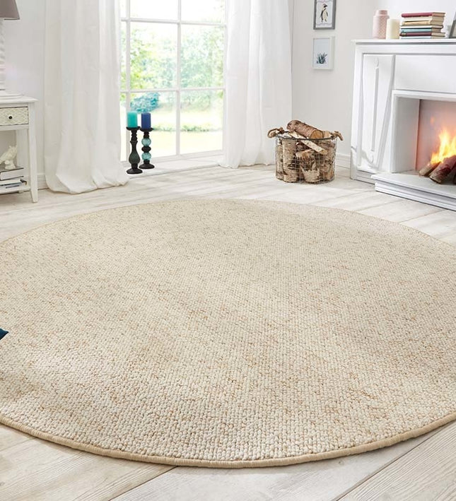 BT Wolly Vloerkleed Rond Wool - Creme