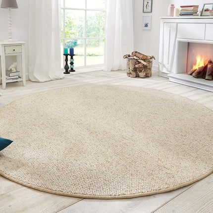BT Wolly Vloerkleed Rond Wool - Creme