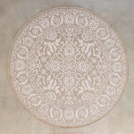 Buitenkleed Brunello Rond - Crème