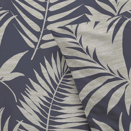 Byrklund Dekbedovertrek Katoen - Pretty Palm - Grijs/Blauw