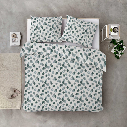 Byrklund Dekbedovertrek Katoen - Spotty Animal - Groen