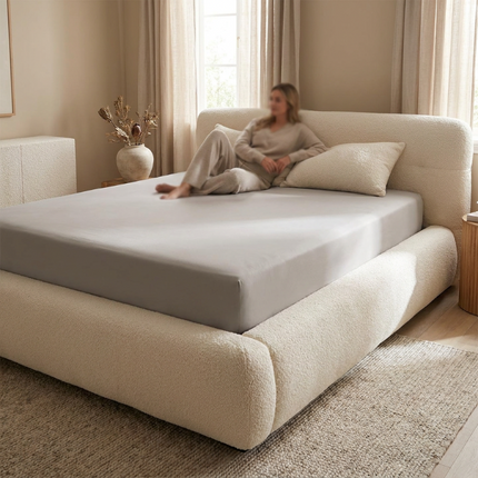Hoeslaken Katoen - Jersey Stretch - Taupe