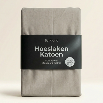 Hoeslaken Katoen - Taupe