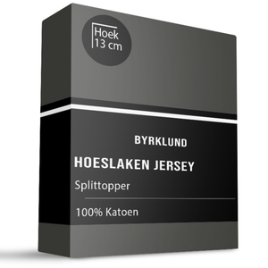 Byrklund Splittopper Hoeslaken - Jersey Stretch - Antraciet