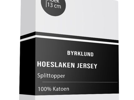 Byrklund Splittopper Hoeslaken - Jersey Stretch - Wit