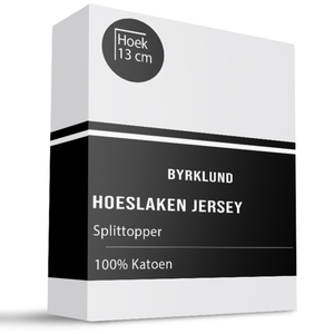 Byrklund Splittopper Hoeslaken - Jersey Stretch - Wit