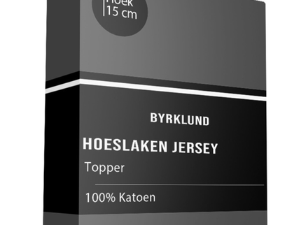Byrklund Topper Hoeslaken - Jersey Katoen Stretch - Antraciet