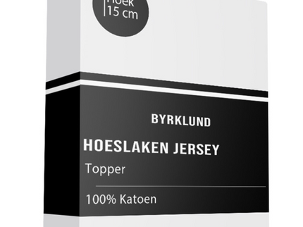 Byrklund Topper Hoeslaken - Jersey Katoen Stretch - Wit