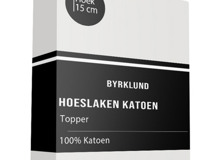 Byrklund Topper Hoeslaken - Katoen - Wit