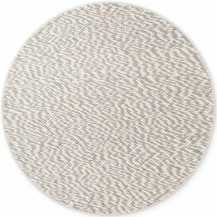 Vloerkleed Beans Rond - Natuurcrème/Grijs