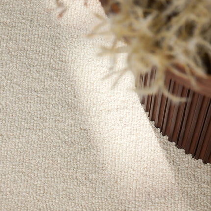 Vloerkleed Knots Rond - Natuurlijk Wit