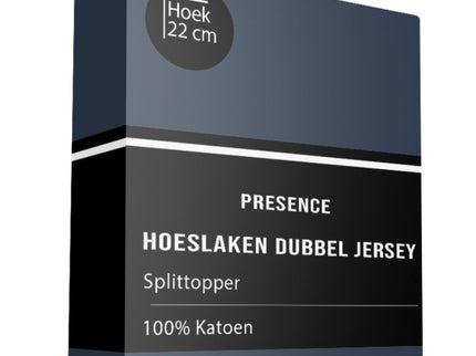 Splittopper Hoeslaken - Katoen Dubbel Jersey - Navy