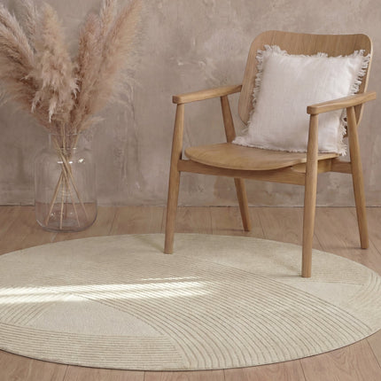 Vloerkleed Victoria Rond - Crème