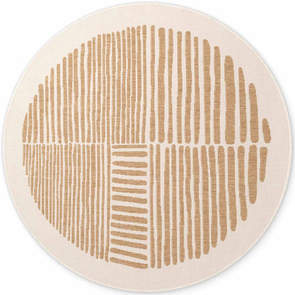 Vloerkleed Bounds Rond - Jute Wit