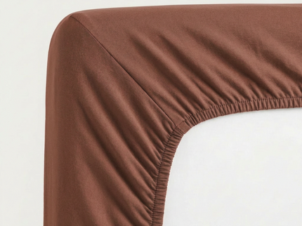 Hoeslaken - Katoen Dubbel Jersey - Cognac