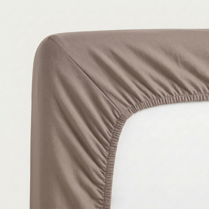 Topper Hoeslaken - Katoen - Taupe