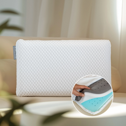 Cloud Nine Hoofdkussen 3-laags memory foam - Verkoelend