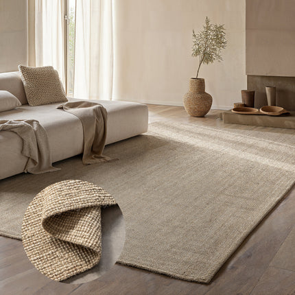 Handgeweven Jute Vloerkleed - Crème