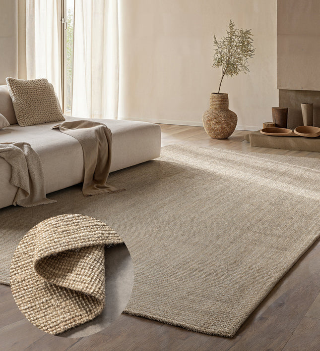 Handgeweven Jute Vloerkleed - Crème