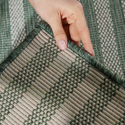 Ted Baker Buitenkleed Linley Dubbelzijdig - Groen Wit