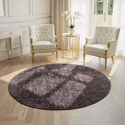 Vloerkleed Prisma Rond - Bruin