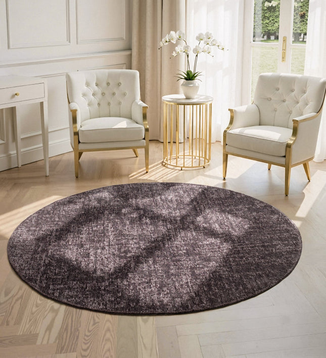 Vloerkleed Prisma Rond - Bruin